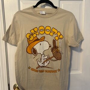 Hybrid Apparel Tan Snoopy Short Sleeve Tee